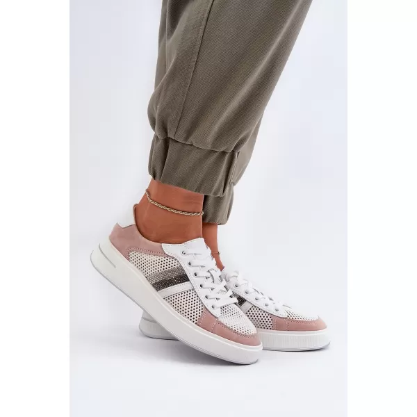  Damen-Sneaker D&A LR110 WEIß/ROSA 