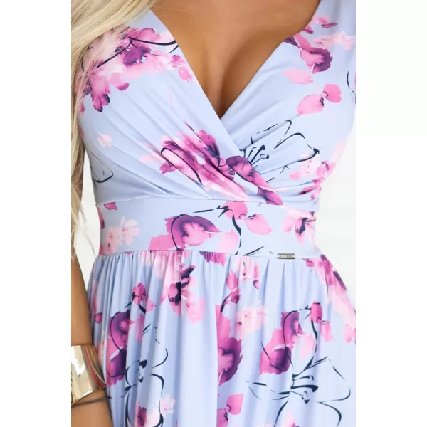  Kleid NUMOCO 425-14 BLAU MIT BLUMEN 