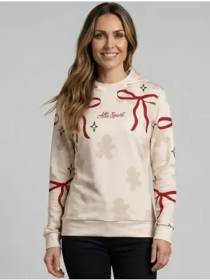 Premium-Weihnachts-Sweatshirt für Damen ALTISPORT VOJ/ALWVN10MI01 CREMIG