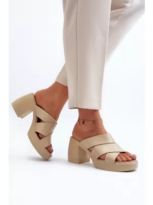 Damen-Flip-Flops ZAZOO 40373 BEIGE