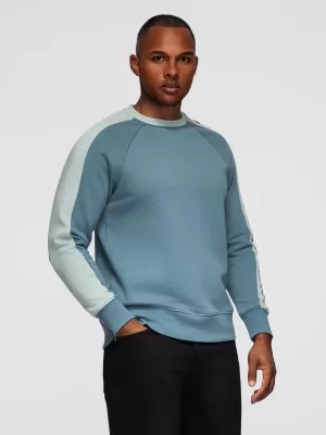 Herren-Sweatshirt OMBRE OM-SSNZ-0200 GEBLEICHTES TÜRKIS