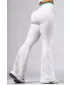 Ausgestellte Leggings mit hoher Taille CLUB DOR 630 WHITE Nebbia
