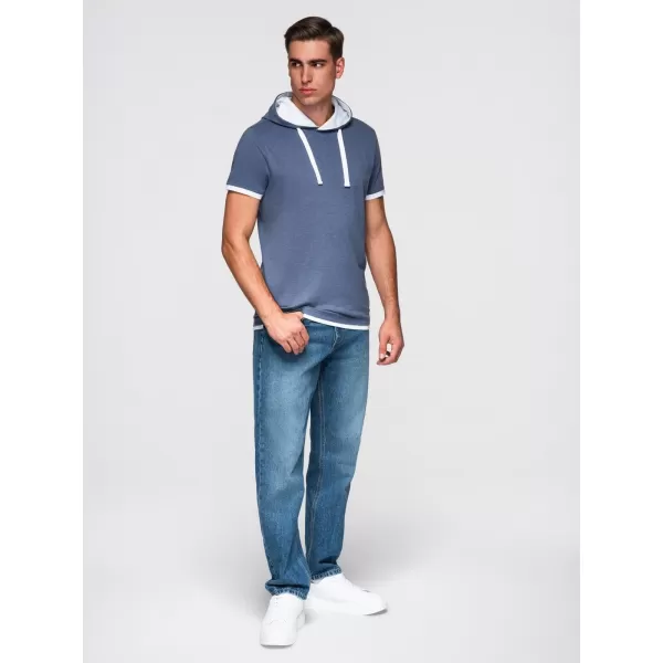  Herren-T-Shirt OMBRE OM-TSCT-0256 DUNKELBLAUE MELANGE 