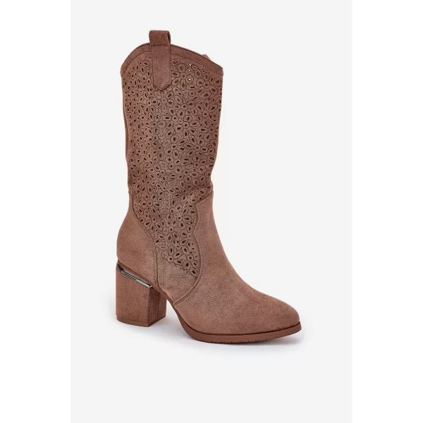  Damenstiefel S.BARSKI HY51-238 KAFFEE 