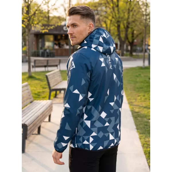  Premium-Softshelljacke für Herren ALTISPORT VOJ/ALM108JACK01 MARINEBLAU/WEIß 