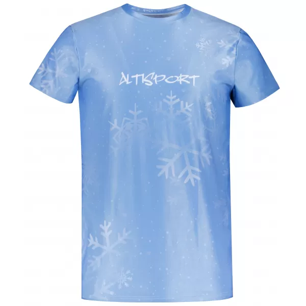 Herren-Weihnachtsshirt Premium ALTISPORT VOJ/ALMVN7TR06 HELLBLAU 