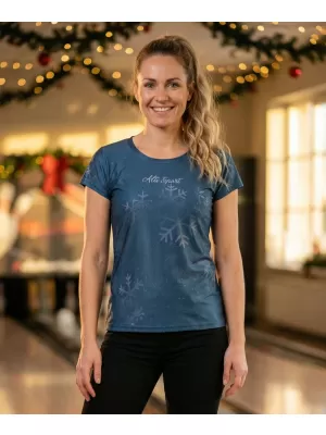 Premium-Weihnachts-T-Shirt für Damen ALTISPORT VOJ/ALWVN7TR06 BLAU