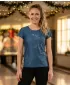 Premium-Weihnachts-T-Shirt für Damen ALTISPORT VOJ/ALWVN7TR06 BLAU
