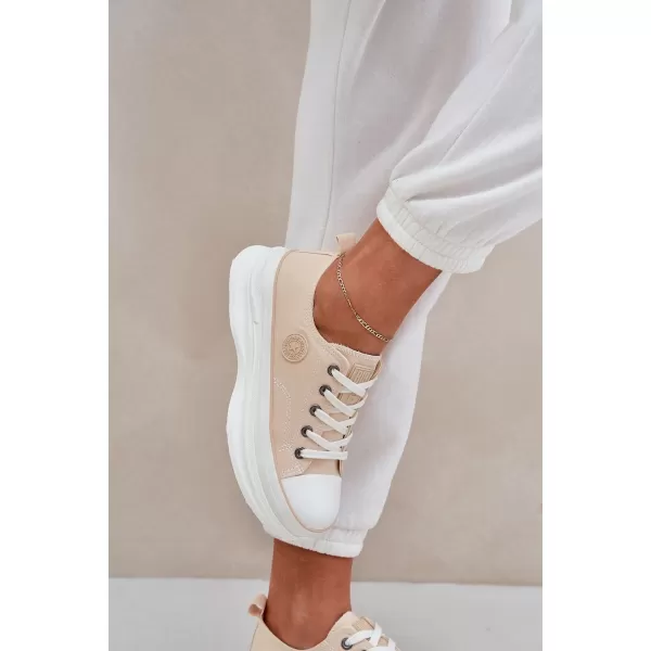  Damen-Sneaker BIG STAR NN274127 BEIGE Big Star Shoes 