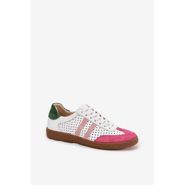  Damen-Sneaker ZAZOO N1318 ROSA/WEIß/GRÜN 