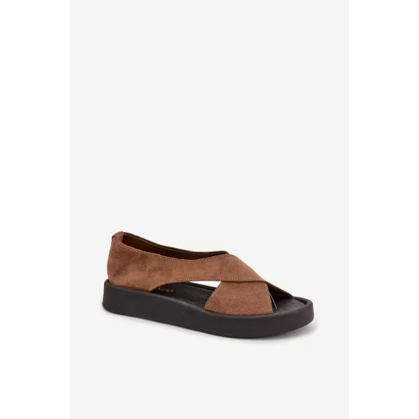  Damensandalen ZAZOO 3196 BRAUN/BEIGE 