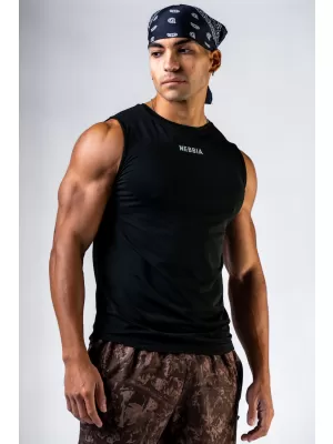 Nahtloses T-Shirt ohne Ärmel POWER 899 BLACK Nebbia