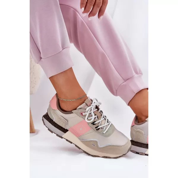 Damen-Sneaker BIG STAR RR274243 ROSA/GRAU Big Star Shoes 