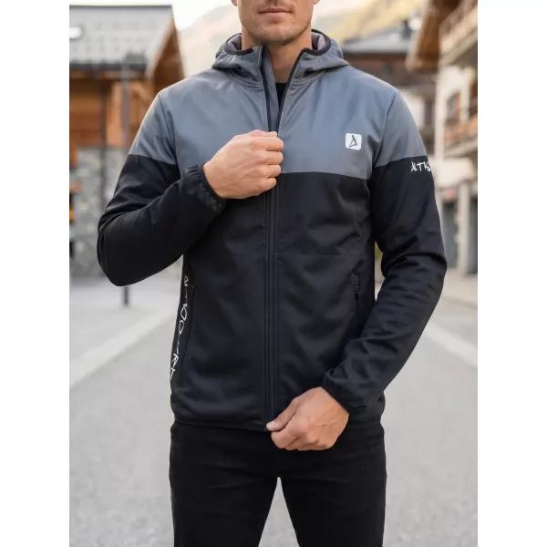  Premium-Softshelljacke für Herren ALTISPORT VOJ/ALM051JACK01 GRÄULICHES SCHWARZ 