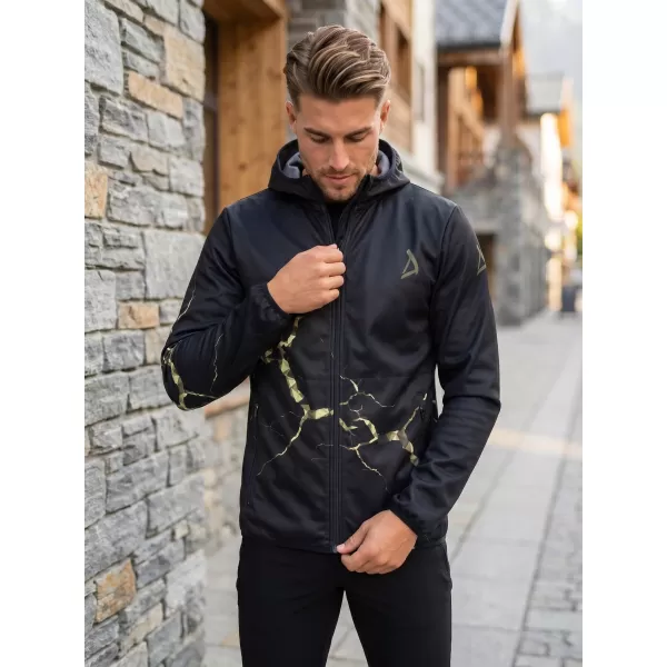  Premium-Softshelljacke für Herren ALTISPORT VOJ/ALM129JACK01 SCHWARZ/MILITÄRISCH 