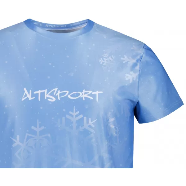  Herren-Weihnachtsshirt Premium ALTISPORT VOJ/ALMVN7TR06 HELLBLAU 
