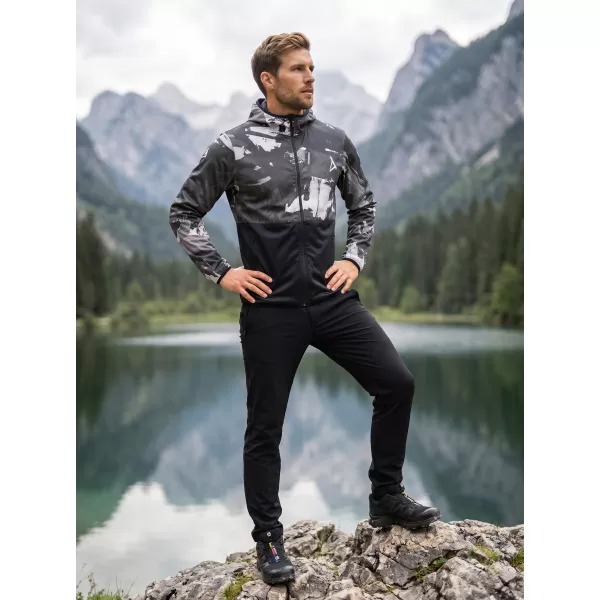  Premium-Softshelljacke für Herren ALTISPORT VOJ/ALM125JACK01 MASKE/SCHWARZ 