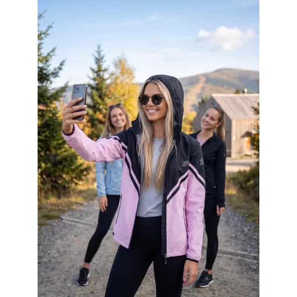  Premium-Softshelljacke für Damen ALTISPORT VOJ/ALW101JACK01 ROSA-SCHWARZ 