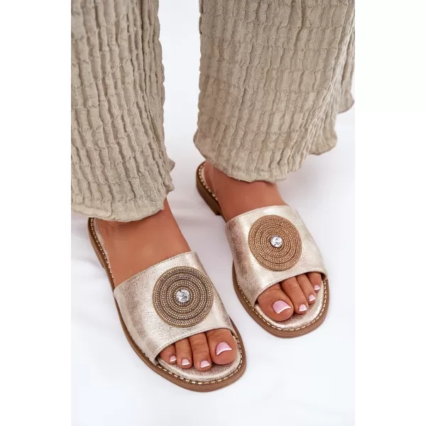  Damenhausschuhe S.BARSKI KV51-013 HELLES GOLD 
