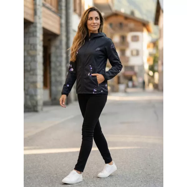  Premium-Softshelljacke für Damen ALTISPORT VOJ/ALW077JACK01 SCHWARZ/LILA 