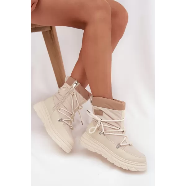  Winterstiefel für Damen LEE COOPER LCJ-25-44-3931 BEIGE 