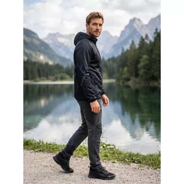  Premium-Softshelljacke für Herren ALTISPORT VOJ/ALM129JACK01 SCHWARZ GRAU 