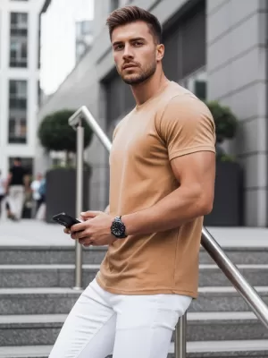 Herren-T-Shirt DSTREET RX5623 KAMEL