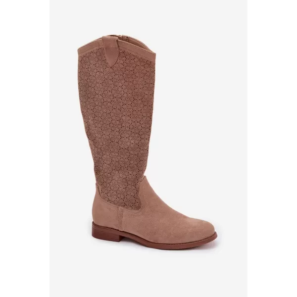  Damenstiefel S.BARSKI HY61-8022 BEIGE 