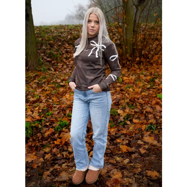  Premium-Weihnachts-Sweatshirt für Damen ALTISPORT VOJ/ALWVN10MI01 BRAUN 