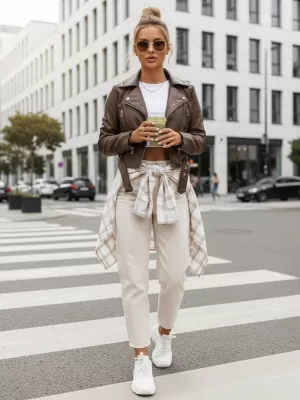 Damenjacke DSTREET TY5537 BRAUN