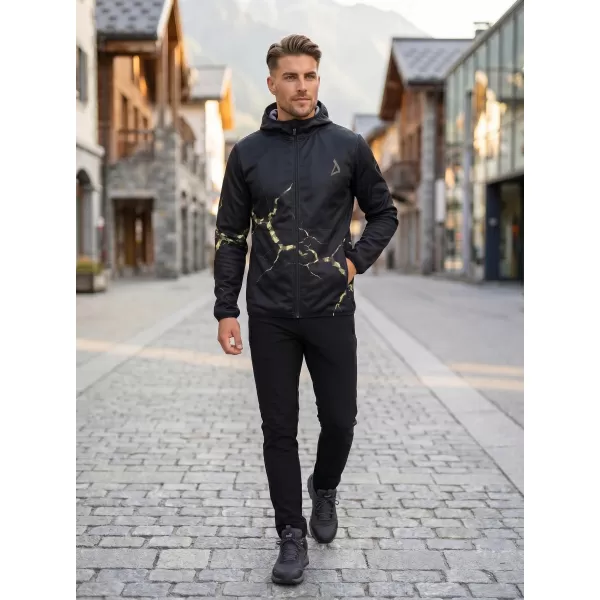  Premium-Softshelljacke für Herren ALTISPORT VOJ/ALM129JACK01 SCHWARZ/MILITÄRISCH 