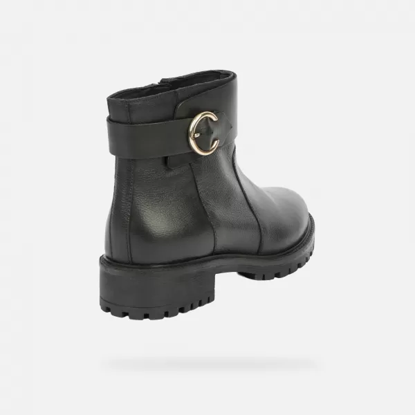  Damen-Stiefeletten GEOX HOARA G004352 SCHWARZ 