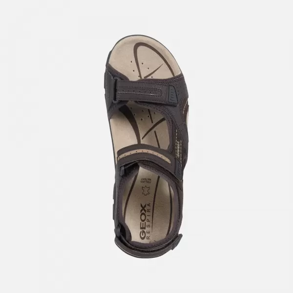  Herrensandalen GEOX UOMO SANDAL STRADA G003039 DUNKELBRAUN 
