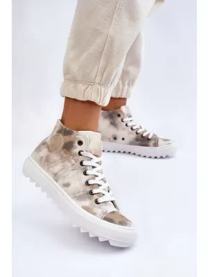 Damen-Sneaker BIG STAR LL274047 WEISS/OLIVE Big Star Shoes