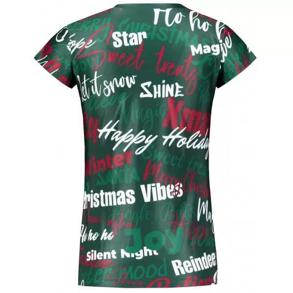  Premium-Weihnachts-T-Shirt für Damen ALTISPORT VOJ/ALWVN9TR06 GRÜN 