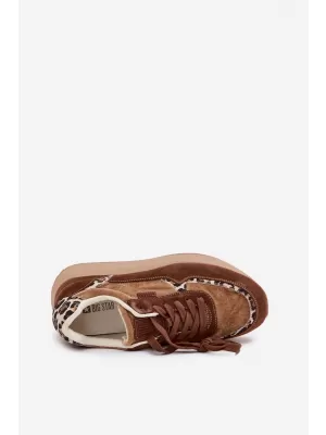 Damen-Sneaker BIG STAR OO274A313 BRAUN/BEIGE Big Star Shoes