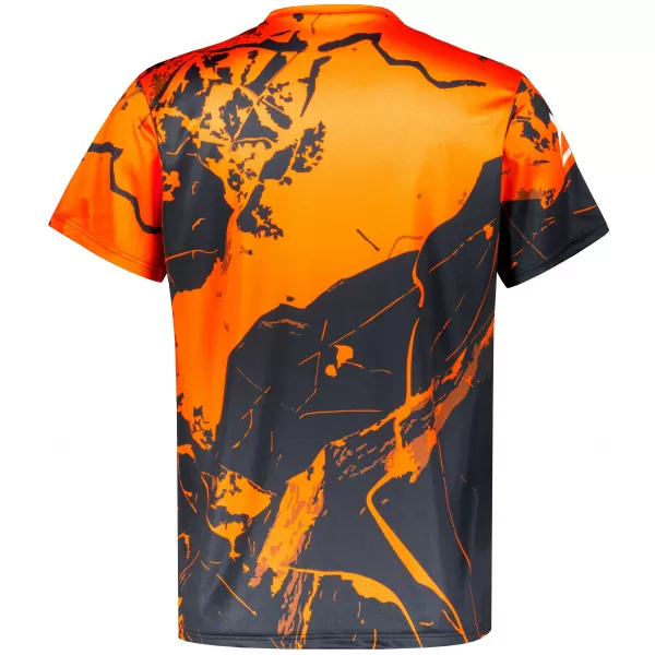  Premium-T-Shirt für Herren ALTISPORT VOJ/ALM131TR01 ORANGE/SCHWARZ 