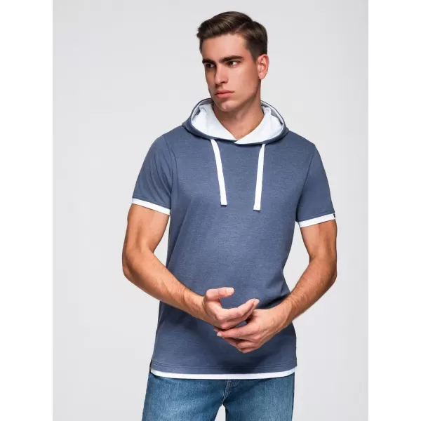  Herren-T-Shirt OMBRE OM-TSCT-0256 DUNKELBLAUE MELANGE 