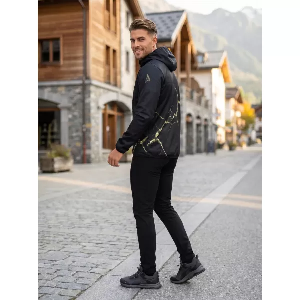  Premium-Softshelljacke für Herren ALTISPORT VOJ/ALM129JACK01 SCHWARZ/MILITÄRISCH 