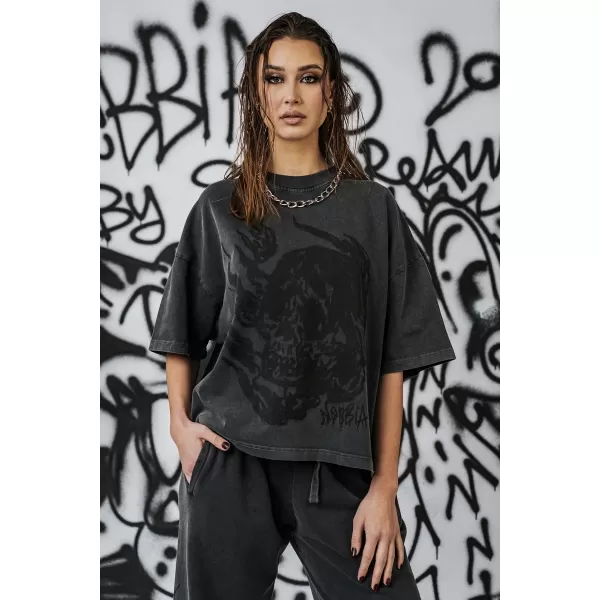  Übergroßes T-Shirt für Damen NEBBIA x Sexsdreams 814 SCHWARZ 