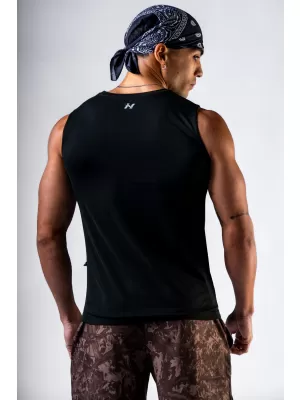 Nahtloses T-Shirt ohne Ärmel POWER 899 BLACK Nebbia