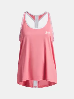 Tanktop für Mädchen UNDER ARMOUR TECH KNOCKOUT TANK 1363374-600 ROSA