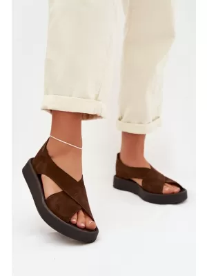 Damensandalen ZAZOO 3196 BRAUN