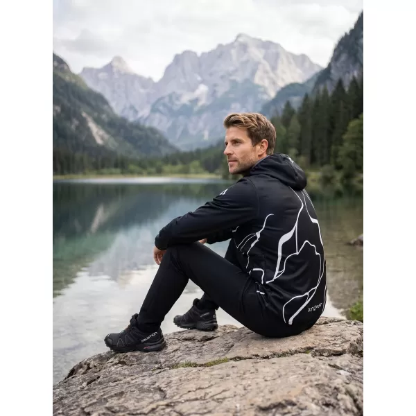  Premium-Softshelljacke für Herren ALTISPORT VOJ/ALM073JACK01 SCHWARZ 