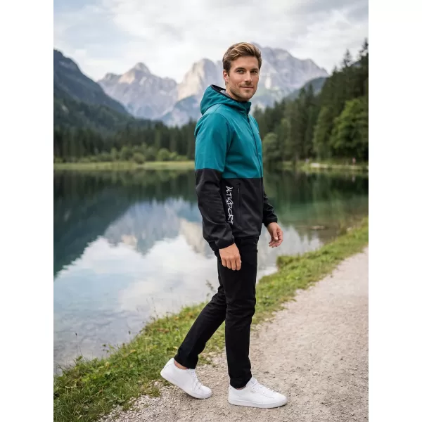  Premium-Softshelljacke für Herren ALTISPORT VOJ/ALM051JACK01 KEROSIN/SCHWARZ 