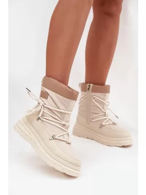 Winterstiefel für Damen LEE COOPER LCJ-25-44-3931 BEIGE