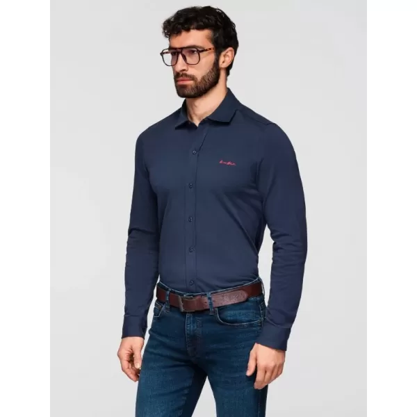  Herrenhemd OMBRE K697 MARINEBLAU 