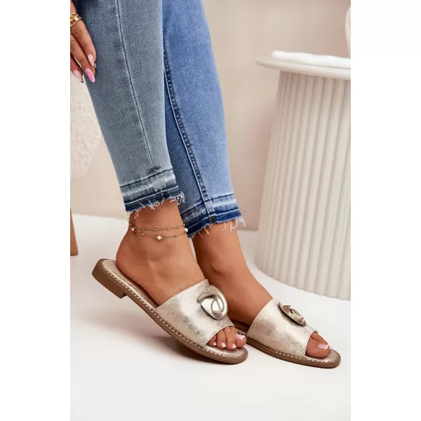  Damensandalen S.BARSKI KV51-007 HELLES GOLD 