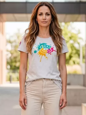 Damen-T-Shirt SAM 73 PROKREPU 009 ŠEDÝ MELÍR GRAUE HIGHLIGHTS
