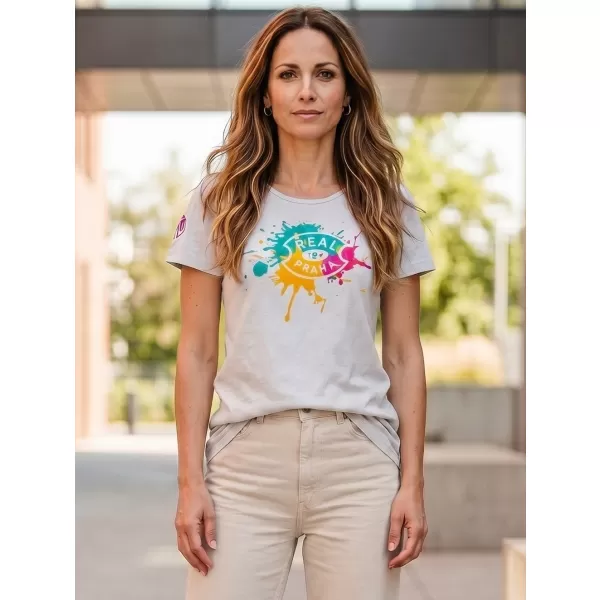  Damen-T-Shirt SAM 73 PROKREPU 009 ŠEDÝ MELÍR GRAUE HIGHLIGHTS 